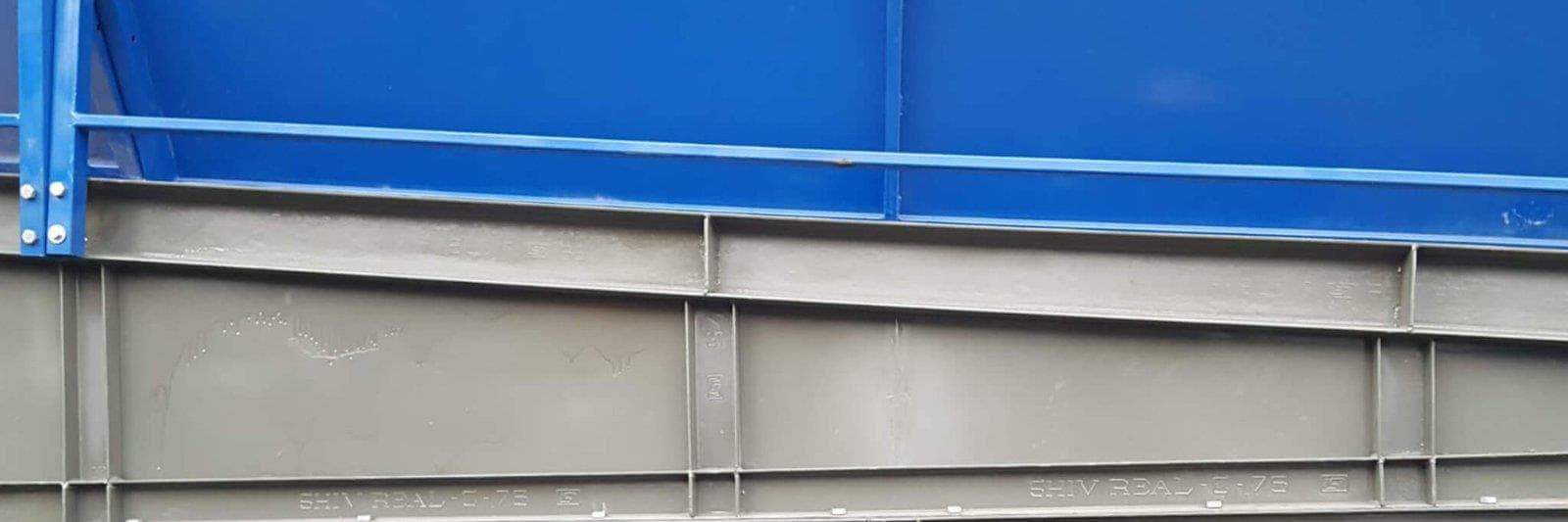 Waste processing plant structure under installation