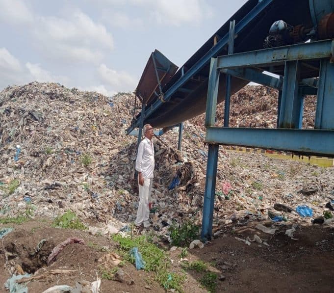 TDS Prime team member surveying a municipal waste site